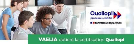 Le centre de formation Vaelia certifié QUALIOPI